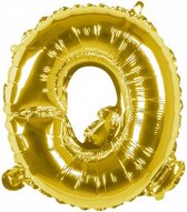 folieballon letter Q 36 cm goud