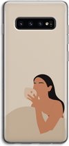 Case Company® - Samsung Galaxy S10 4G hoesje - Fresh coffee - Soft Cover Telefoonhoesje - Bescherming aan alle Kanten en Schermrand