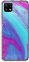 Case Company® - Samsung Galaxy A22 5G hoesje - Zweverige regenboog - Soft Cover Telefoonhoesje - Bescherming aan alle Kanten en Schermrand