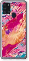 Case Company® - Samsung Galaxy A21s hoesje - Pastel Echoes - Soft Cover Telefoonhoesje - Bescherming aan alle Kanten en Schermrand