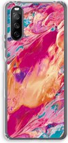 Case Company® - Sony Xperia 10 III hoesje - Pastel Echoes - Soft Cover Telefoonhoesje - Bescherming aan alle Kanten en Schermrand