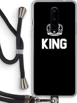 Case Company® - OnePlus 8 hoesje met Koord - King zwart - Telefoonhoesje met Zwart Koord - Bescherming aan alle Kanten en Over de Schermrand