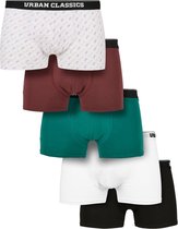 Urban Classics Boxershorts set -4XL- Organic 5-Pack script Multicolours