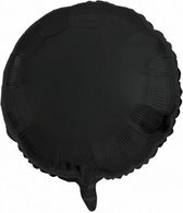 folieballon rond 45 cm zwart