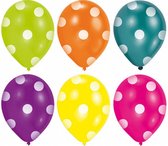 feestballonnen Dots latex 6 stuks