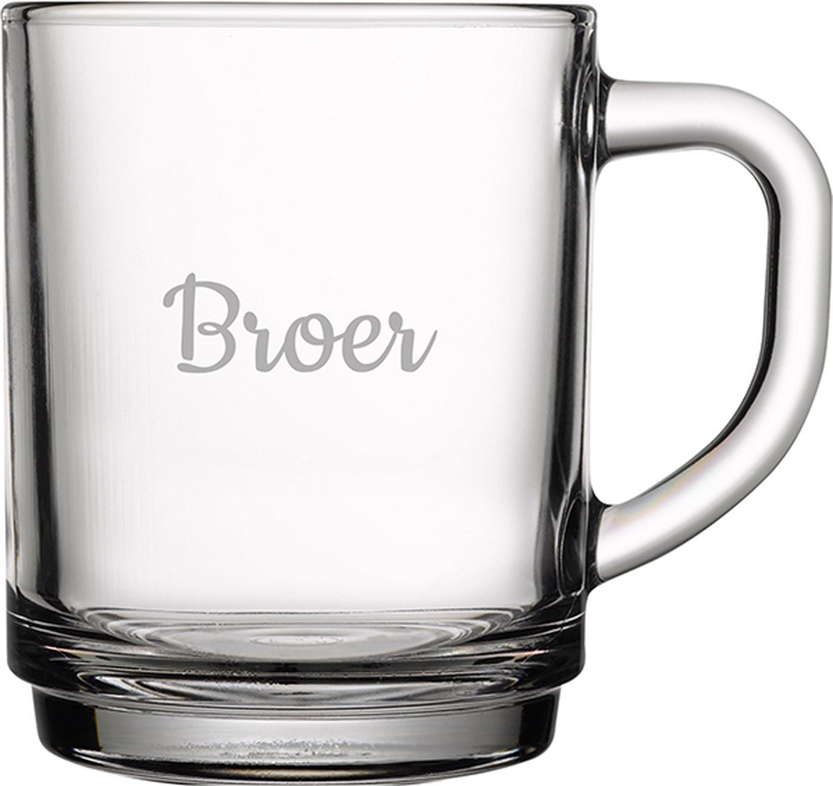 Gegraveerde theeglas 25,5cl Broer