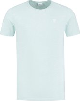 Purewhite -  Heren Regular Fit   T-shirt  - Blauw - Maat L
