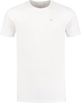 Purewhite -  Heren Slim Fit   T-shirt  - Roze - Maat XS
