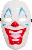 gezichtsmasker Clown 2 PVC wit/rood one-size
