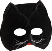 verkleedmasker Kat polyester zwart one-size