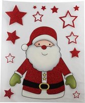 stickervel kerstman 40 x 28,5 cm PVC rood/wit