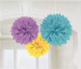 fluffy hangdecoraties 40 cm 3 stuks