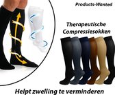 6-Paar Therapeutische Compressiesokken in Grijs, Nude en Wit ( 42-47)