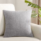 Kussenhoes - Kussenhoes Vierkantjes - Pillow cover - 45 x 45cm - Grijs - 1Stuk