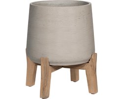 Pottery Pots - Plantenbak - Patt XXL (Feet Low) - L39,5cm x W39,5cm x H43cm - Grey Washed