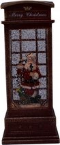 telefooncel Kerstman led 10 x 25 cm staal rood/bruin