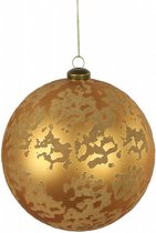 kerstbal ro Petti 10 cm glas goud maat M