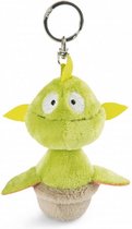 sleutelhanger Gisela junior 10 cm pluche/staal groen