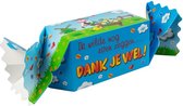 cadeauverpakking Dankjewel 20 cm karton blauw