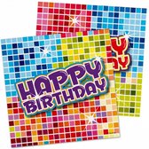 servetten Happy Birthday 25 x 25 cm papier 16-delig