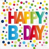 servetten Happy Birthday 33 x 33 cm 20 stuks