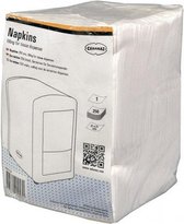 servetten Napkins 21 x 21 cm papier wit 250 stuks