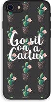 Case Company® - iPhone SE 2020 hoesje - Cactus quote - Biologisch Afbreekbaar Telefoonhoesje - Bescherming alle Kanten en Schermrand