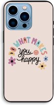 Case Company® - iPhone 13 Pro hoesje - Happy days - Biologisch Afbreekbaar Telefoonhoesje - Bescherming alle Kanten en Schermrand