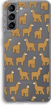 Case Company® - Samsung Galaxy S21 hoesje - Alpacas - Soft Cover Telefoonhoesje - Bescherming aan alle Kanten en Schermrand