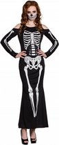 kostuum Mrs Bones dames polyester zwart maat M