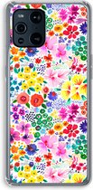 Case Company® - OPPO Find X3 Pro hoesje - Little Flowers - Soft Cover Telefoonhoesje - Bescherming aan alle Kanten en Schermrand