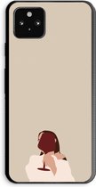 Case Company® - Google Pixel 5a 5G hoesje - I drink wine - Soft Cover Telefoonhoesje - Bescherming aan alle Kanten en Schermrand