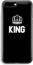 Case Company® - iPhone 7 PLUS hoesje - King zwart - Soft Cover Telefoonhoesje - Bescherming aan alle Kanten en Schermrand