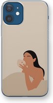 Case Company® - iPhone 12 mini hoesje - Fresh coffee - Soft Cover Telefoonhoesje - Bescherming aan alle Kanten en Schermrand