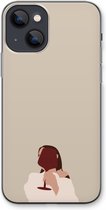 Case Company® - iPhone 13 hoesje - I drink wine - Soft Cover Telefoonhoesje - Bescherming aan alle Kanten en Schermrand
