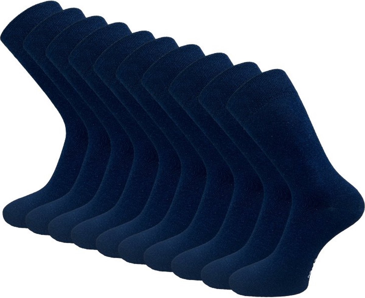 10 paar Basic Sokken - VANSENZO® - Marineblauw - Maat 47-50