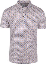 R2 Amsterdam - Polo Meerkleurige Ballenprint - XL - Modern-fit