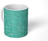 Mok - Geboortesteen - Turquoise - Vissen - Patroon - Mokken - 350 ML - Beker - Uitdeelcadeautjes