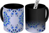 Magische Mok - Foto op Warmte Mokken - Koffiemok - Tegels - Patronen - Mandala - Magic Mok - Beker - 350 ML - Theemok