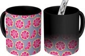 Magische Mok - Foto op Warmte Mokken - Koffiemok - Fruit - Roze - Zomer - Design - Magic Mok - Beker - 350 ML - Theemok