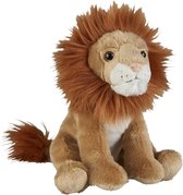 Pluche knuffel dieren Leeuw 18 cm - Speelgoed wilde dieren Leeuwen knuffelbeesten