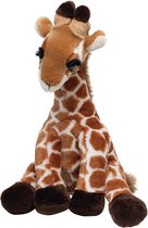 Pluche Afrikaanse Giraffe knuffel van 30 cm - Dieren speelgoed knuffels cadeau - Wilde dieren