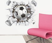 3D voetbal muursticker jongen / meisje  - verwijderbare sticker | woonkamer | slaapkamer | mancave | Sport