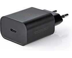 Nedis Oplader - 30 W - PD3.0 27W / PD3.0 30W / QC3.0 - 1.5 / 2.0 / 2.5 / 3.0 A - Outputs: 1 - USB-C - Automatische Voltage Selectie - Zwart