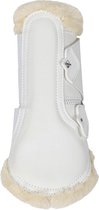 LeMieux Fleece Edge Mesh Brushing Boots - maat XL - white/naturel