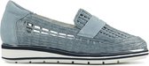 Softwaves Instapper Dames - Instapschoenen / Damesschoenen - Suède   - 76331 - Jeans - Maat 38.5