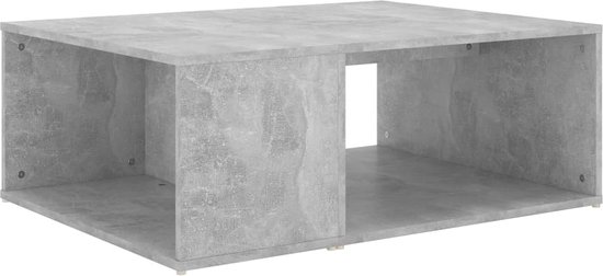vidaXL - Salontafel - 90x67x33 - cm - bewerkt - hout - betongrijs