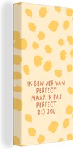 Canvas Schilderij Koppel - Quotes - Spreuken - Relatie - Ik pas perfect bij jou - 40x80 cm - Wanddecoratie