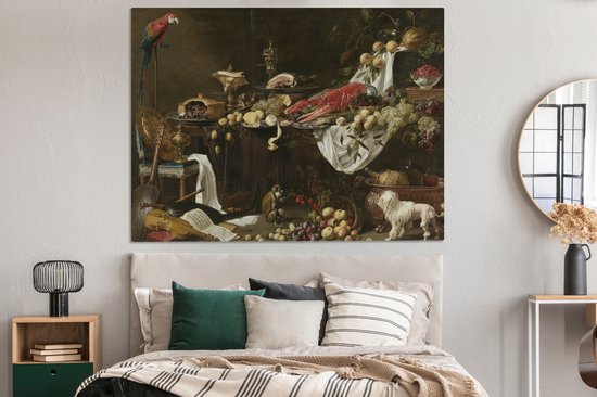 Toile Peinture Pronk nature morte - 160x120 cm - Décoration murale XXL