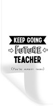 Stickers muraux - Citation - Enseignant - Étudier - 60x120 cm - Feuille adhésive